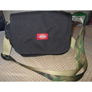 Dickies Mini Workpack Utility Messenger Crossbody Bag Black Camo Strap
